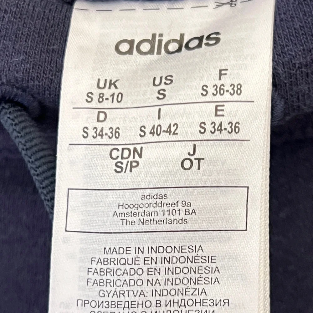 ADIDAS Women's Navy Blue Drawstring Tapered Skinny Leg Sweatpants Size S - Picture 3 of 4